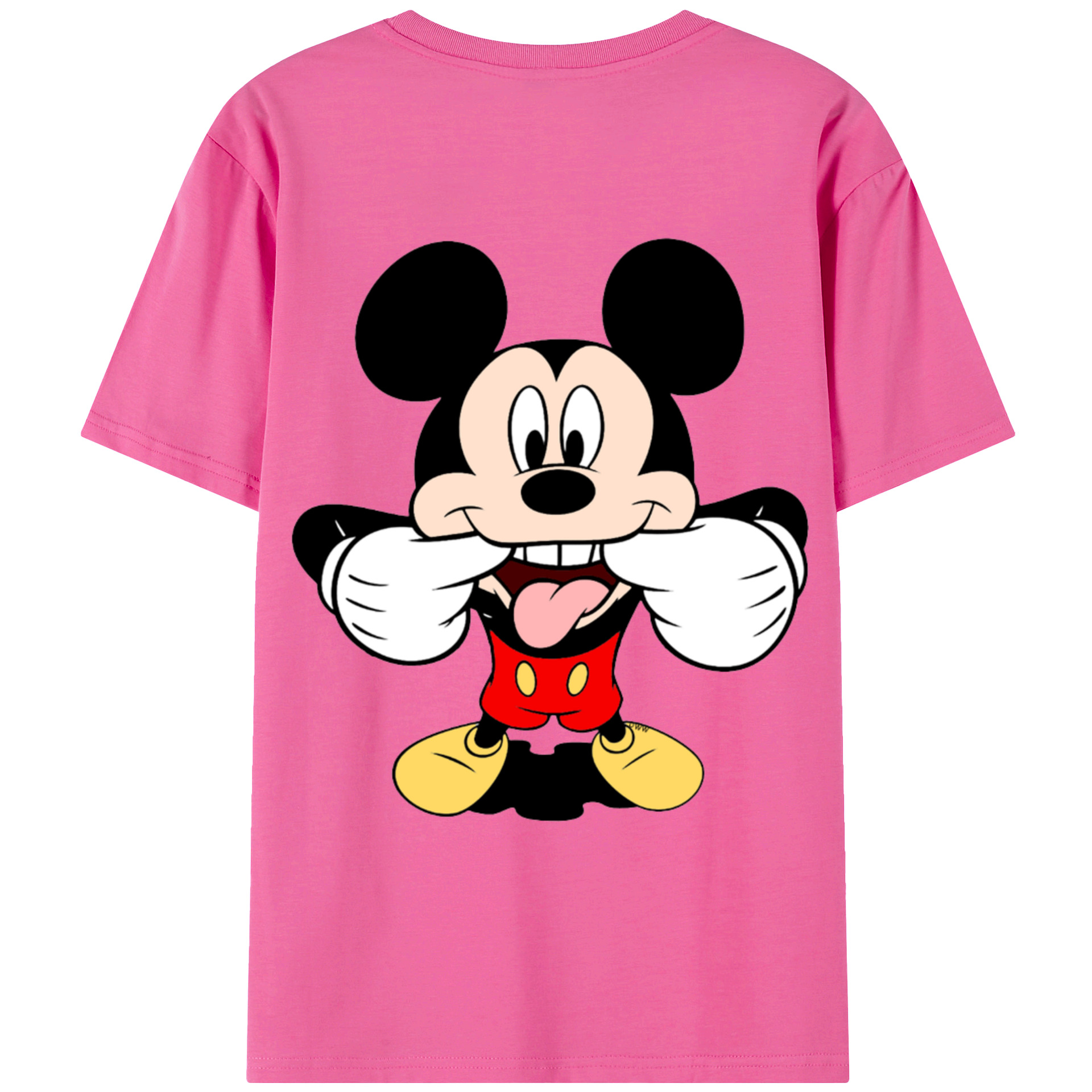 （画像用） ミッキーマウス Mickey Mouse レディース半袖Tシャツ(バックプリント)